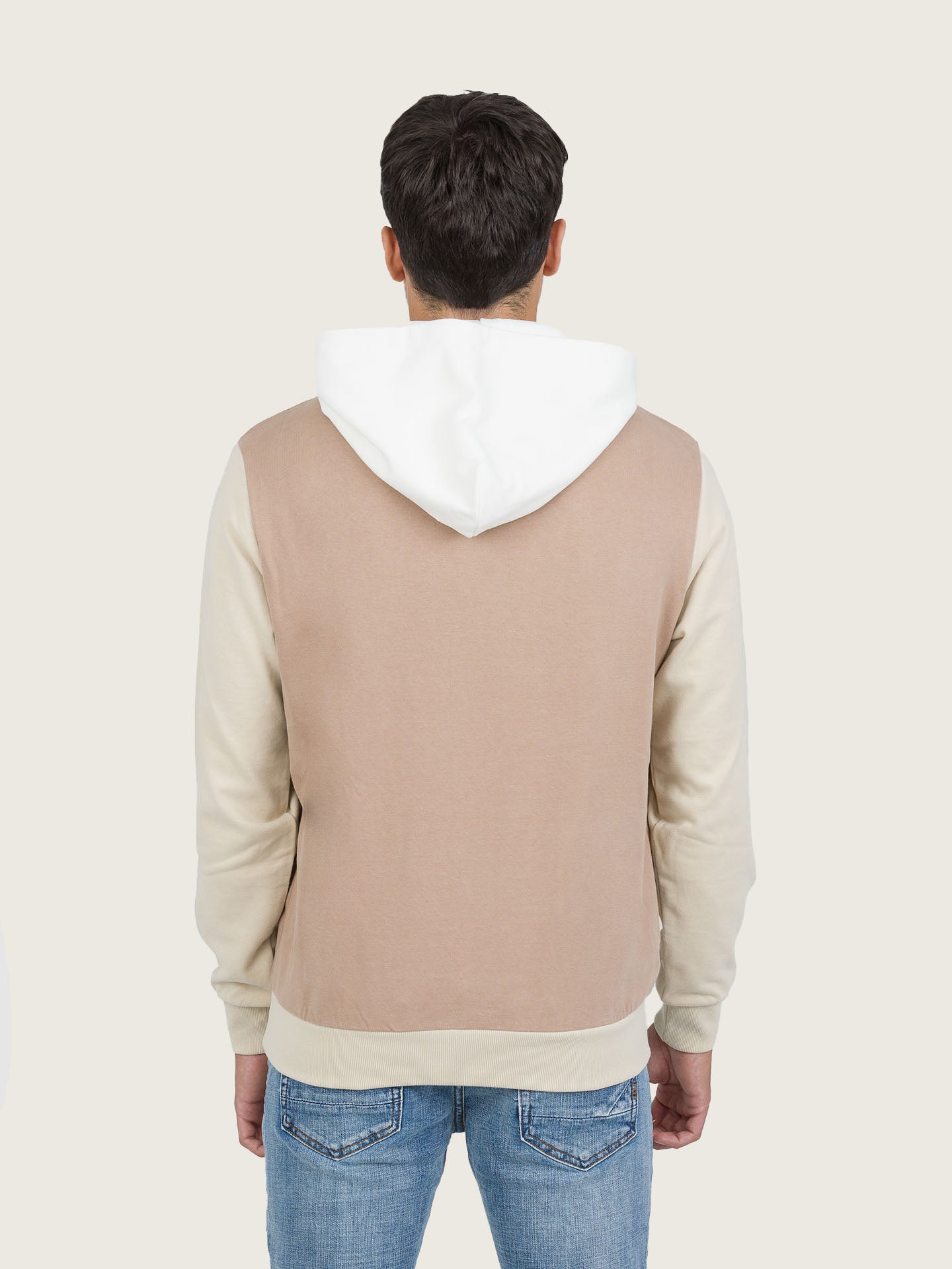 Felpa Cappuccio Color Block