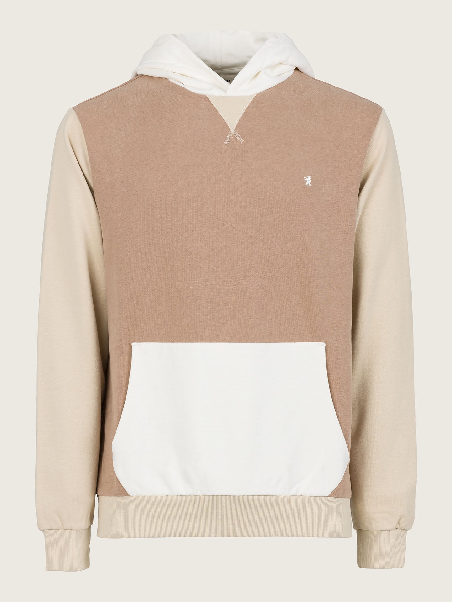 Felpa Cappuccio Color Block
