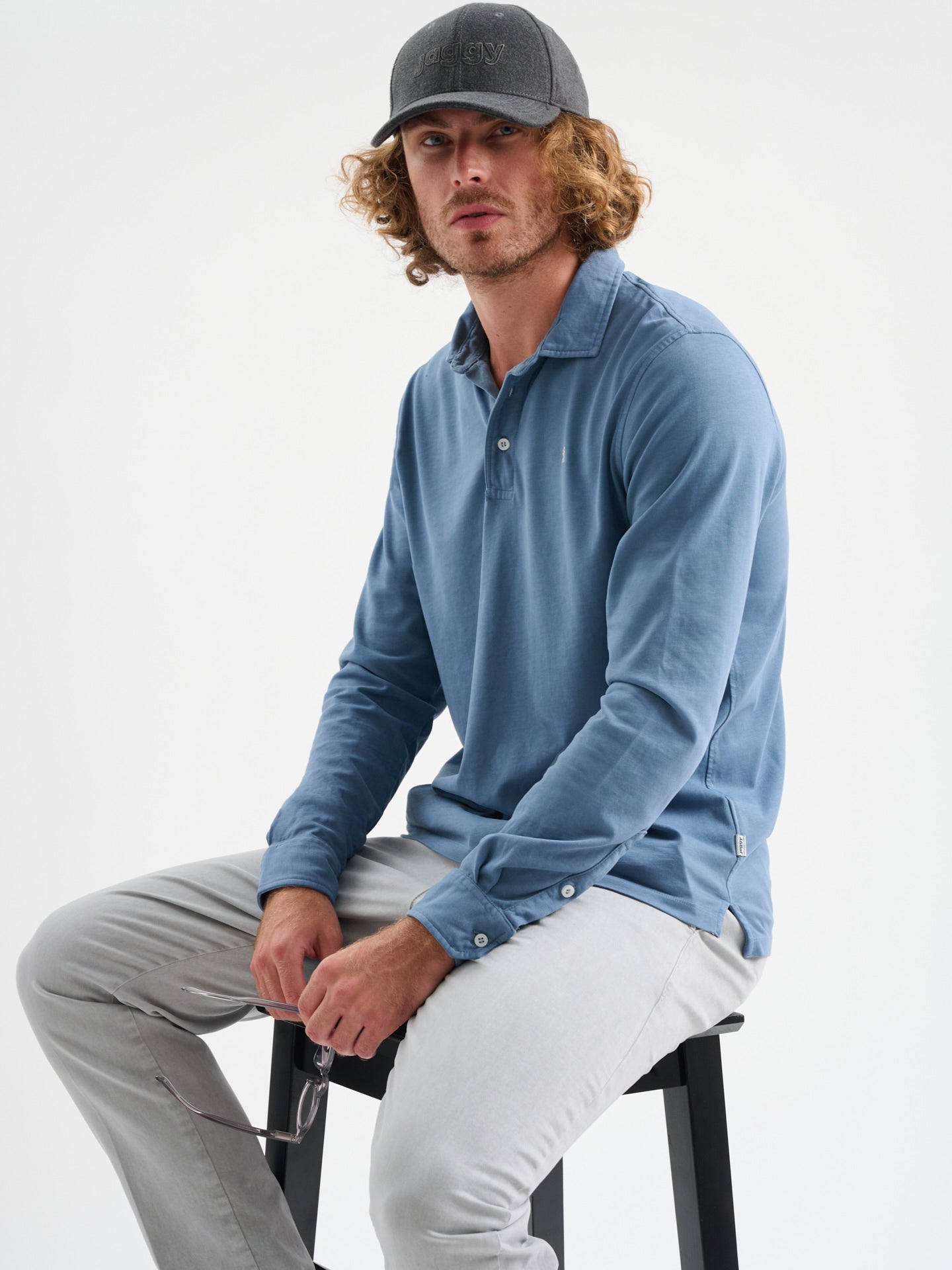 Polo maniche lunghe tre bottoni