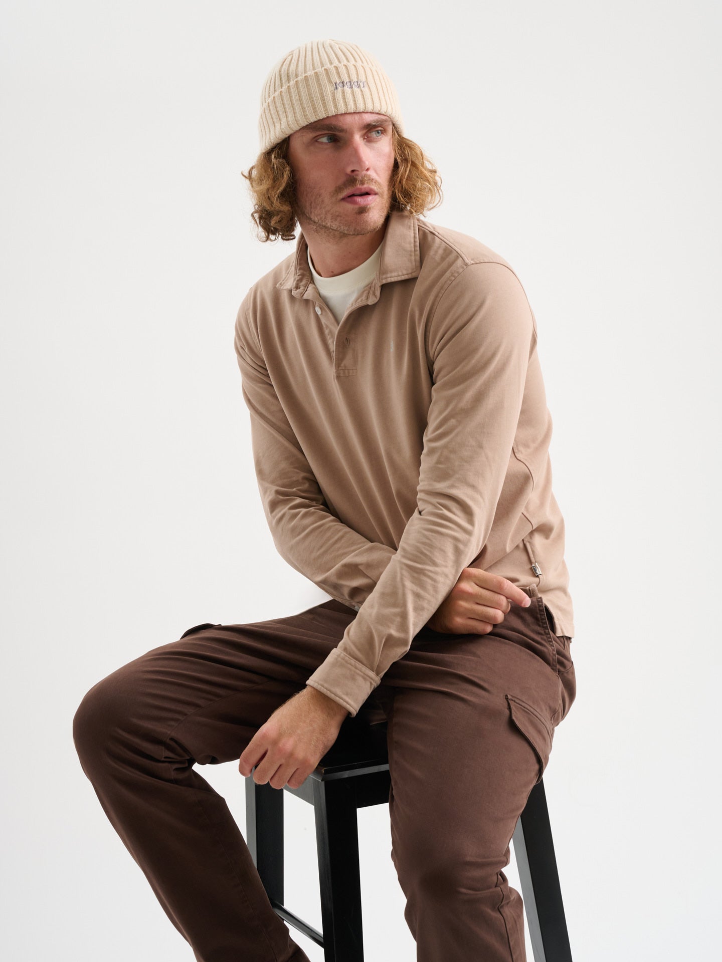 Polo maniche lunghe tre bottoni