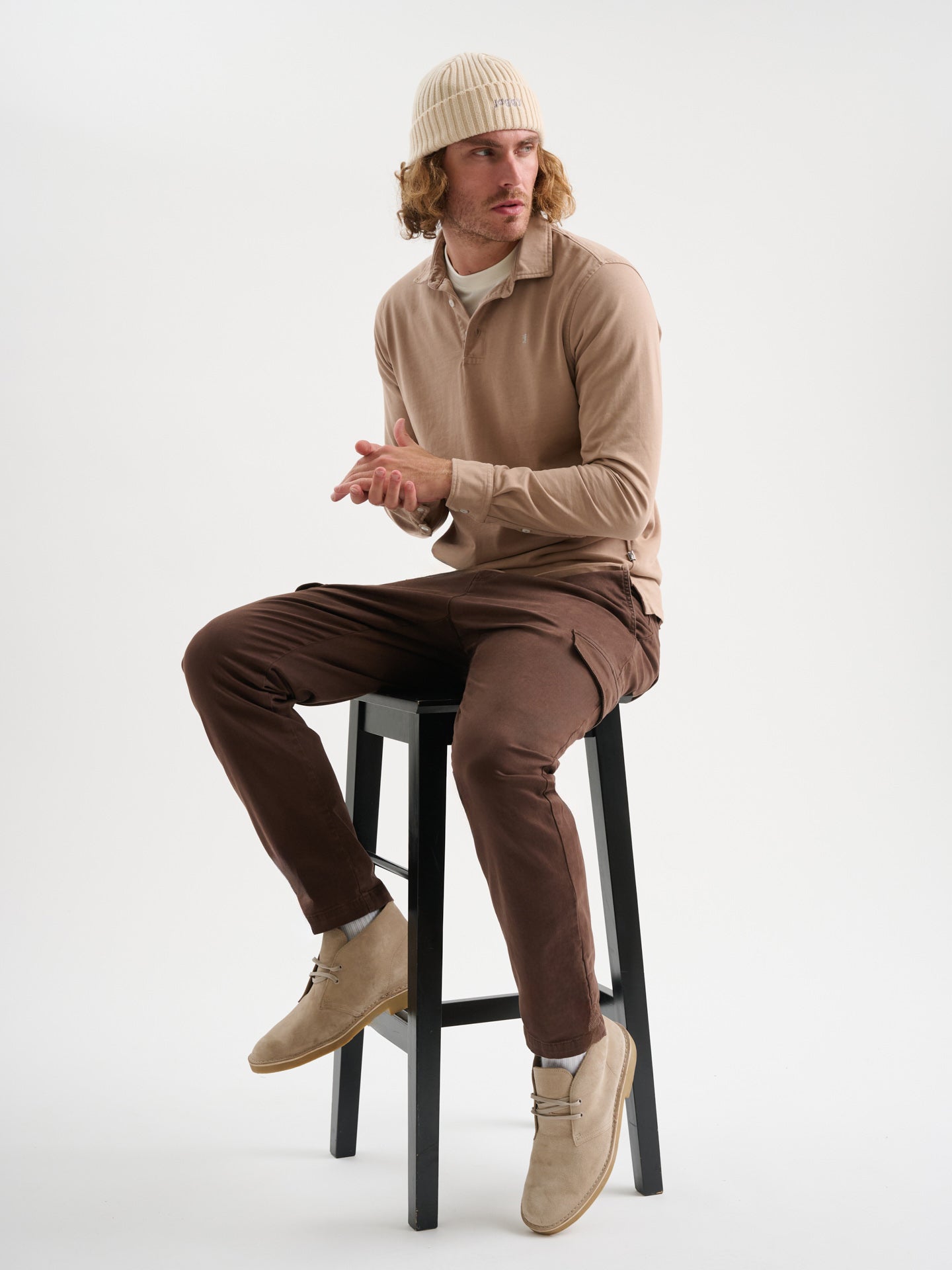 Polo maniche lunghe tre bottoni