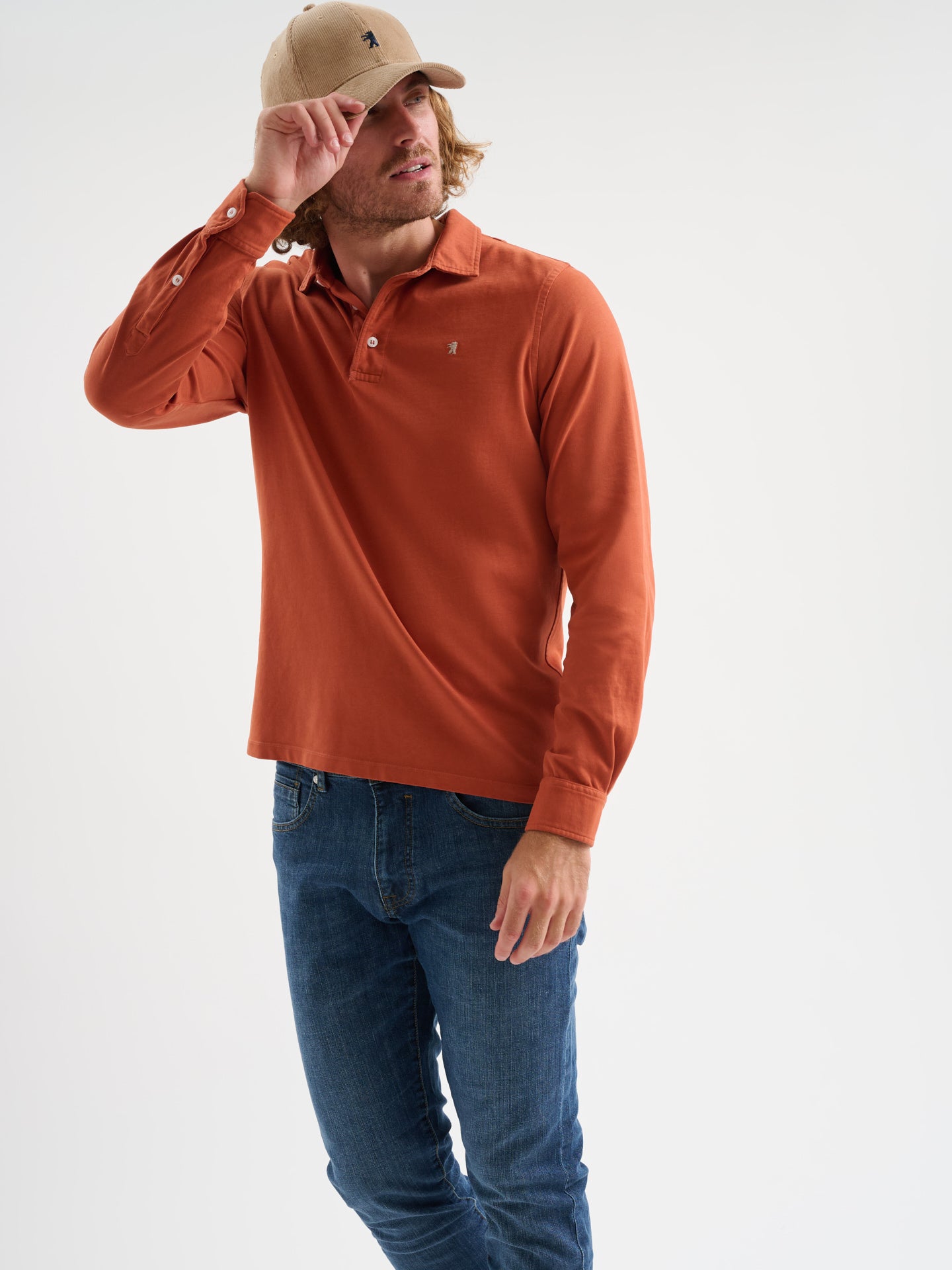 Polo maniche lunghe tre bottoni
