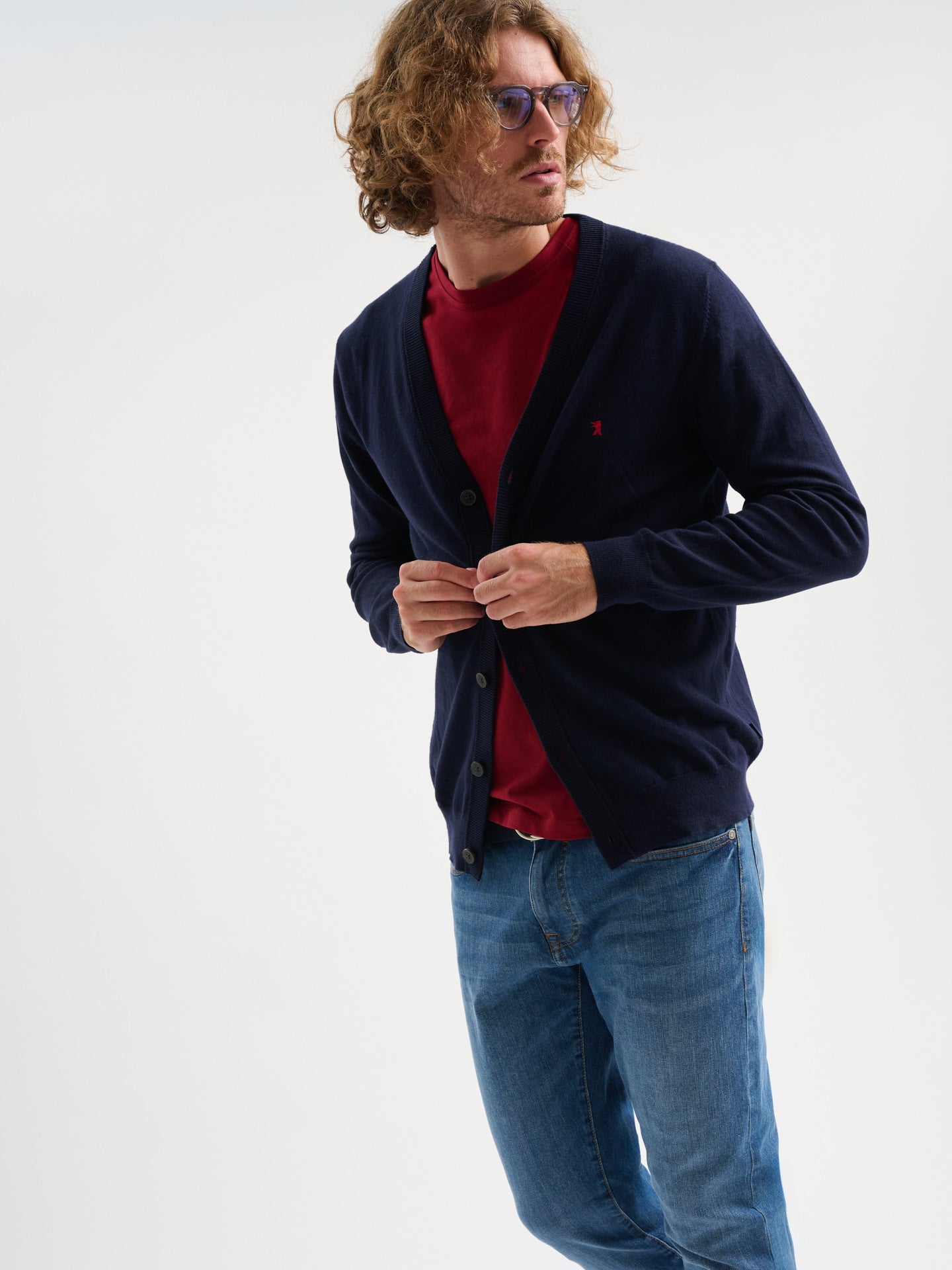 Cardigan maniche lunghe in maglia