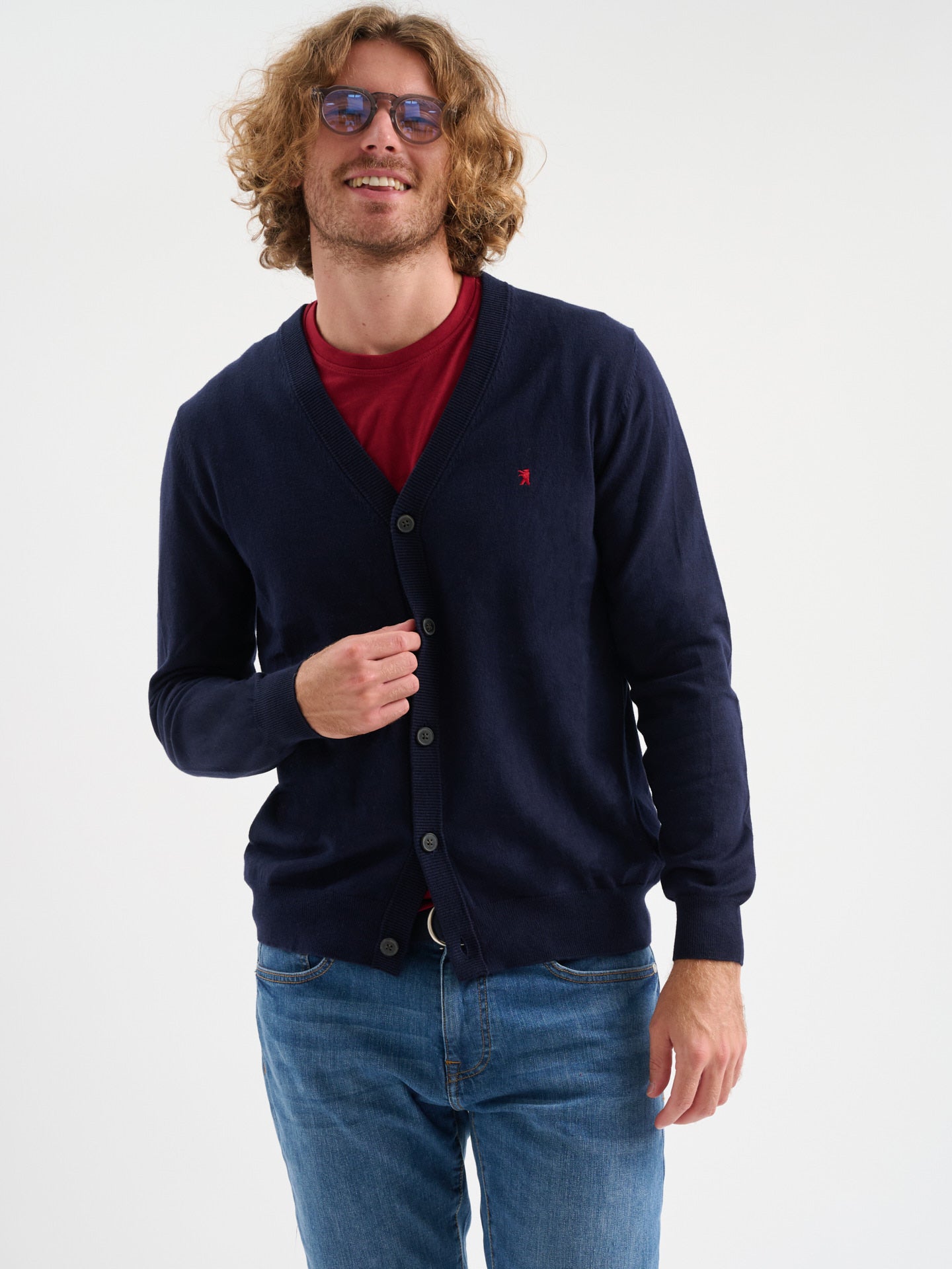 Cardigan maniche lunghe in maglia