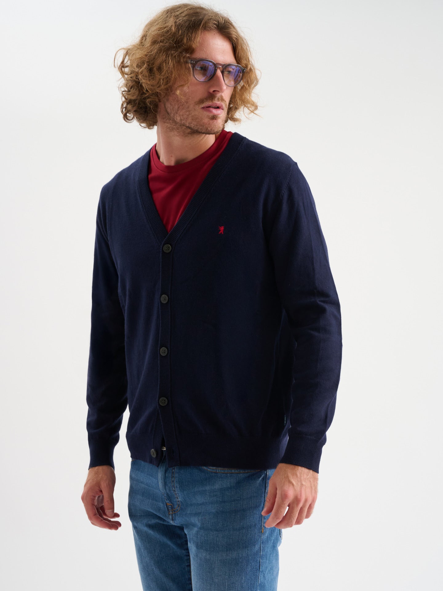 Cardigan maniche lunghe in maglia