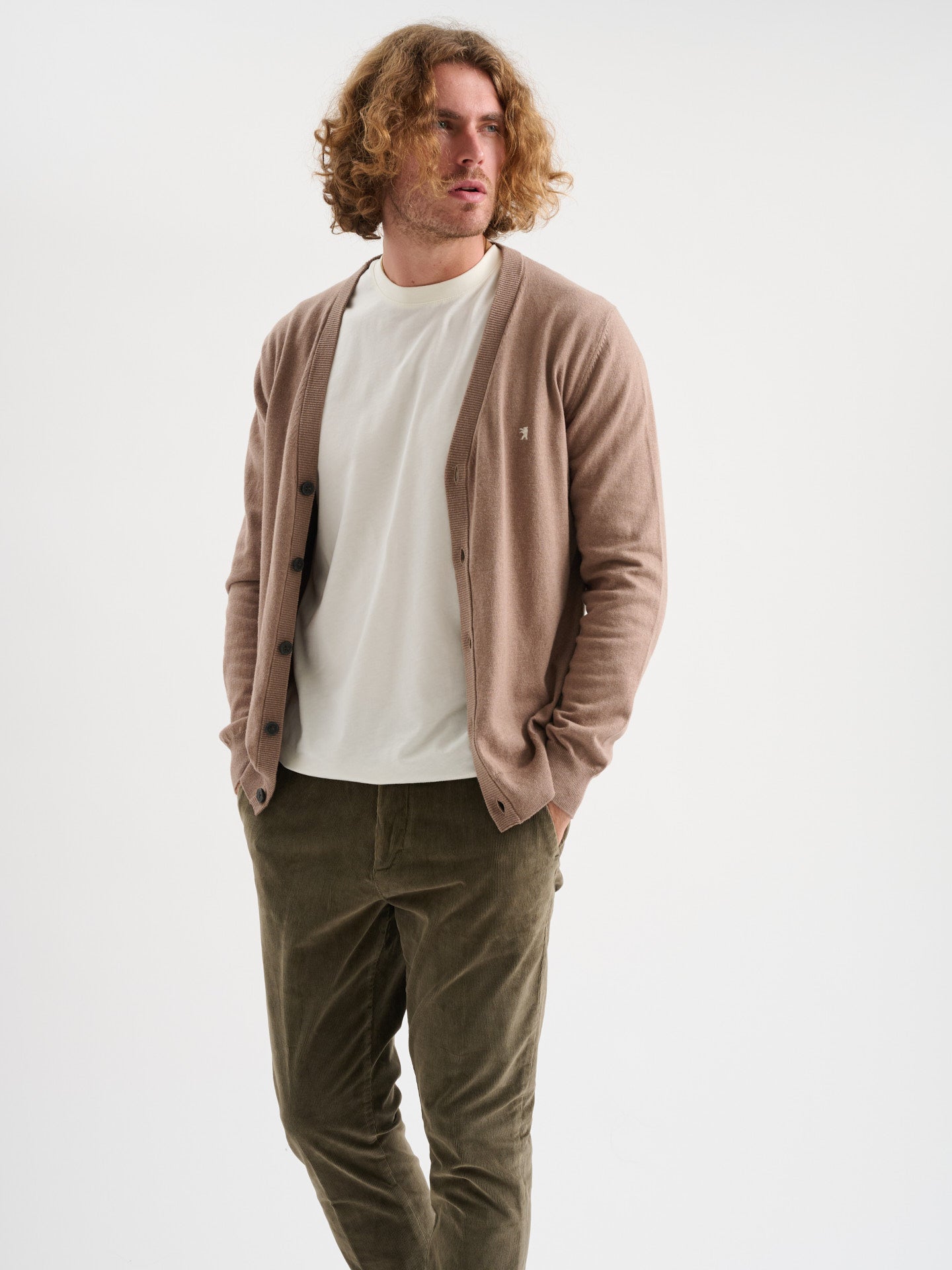 Cardigan maniche lunghe in maglia