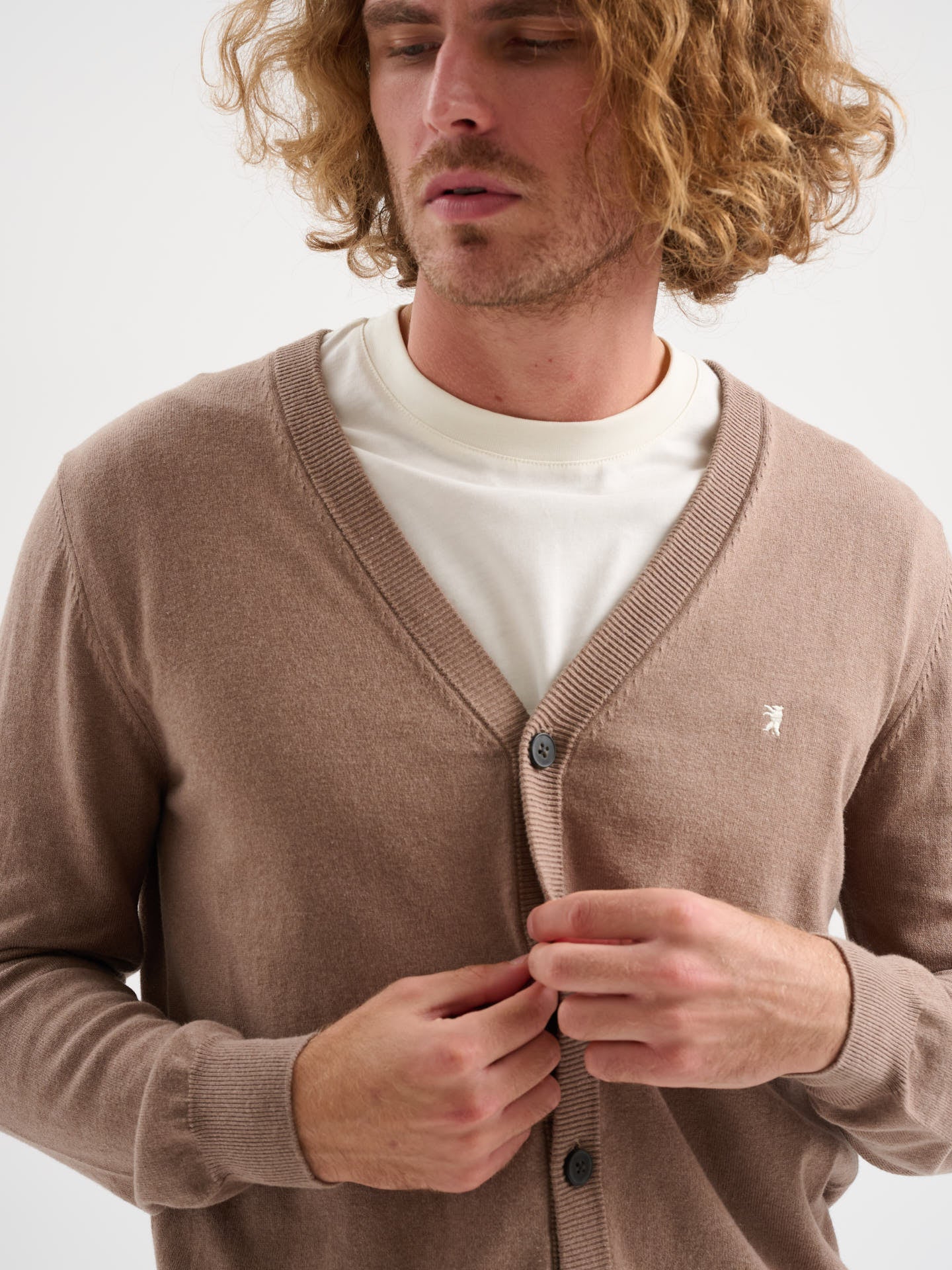 Cardigan maniche lunghe in maglia