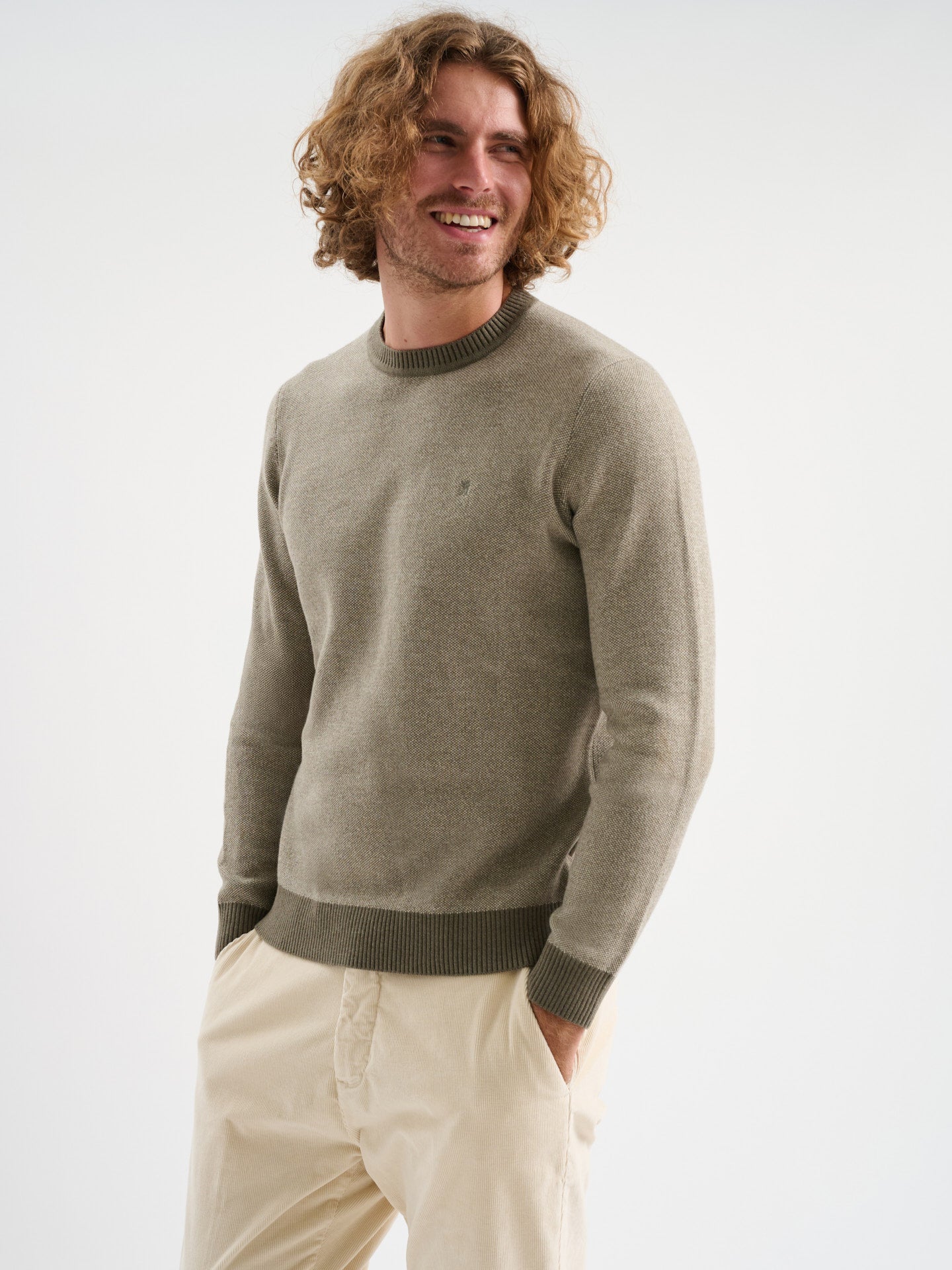 Maglia girocollo jacquard