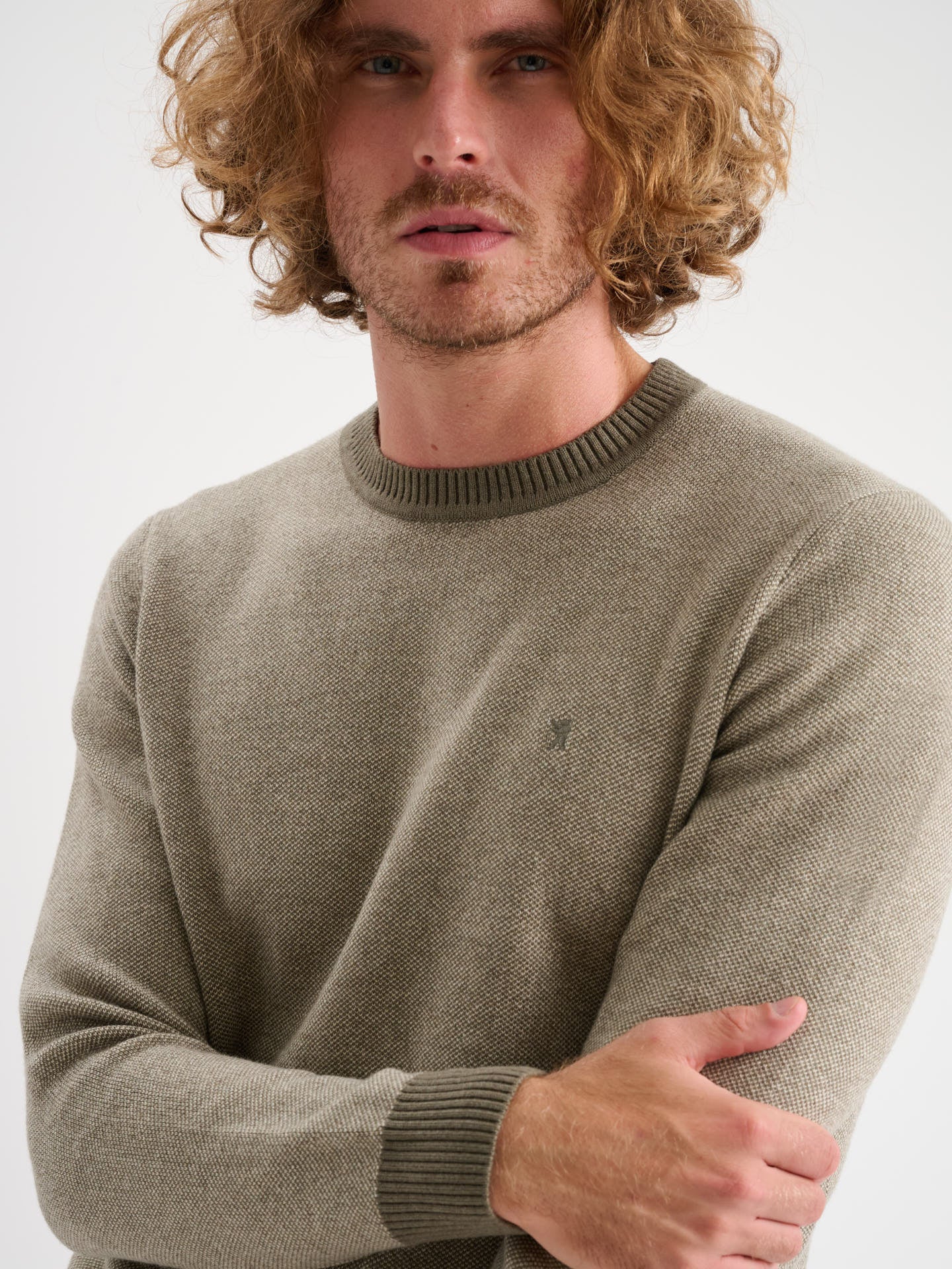 Maglia girocollo jacquard