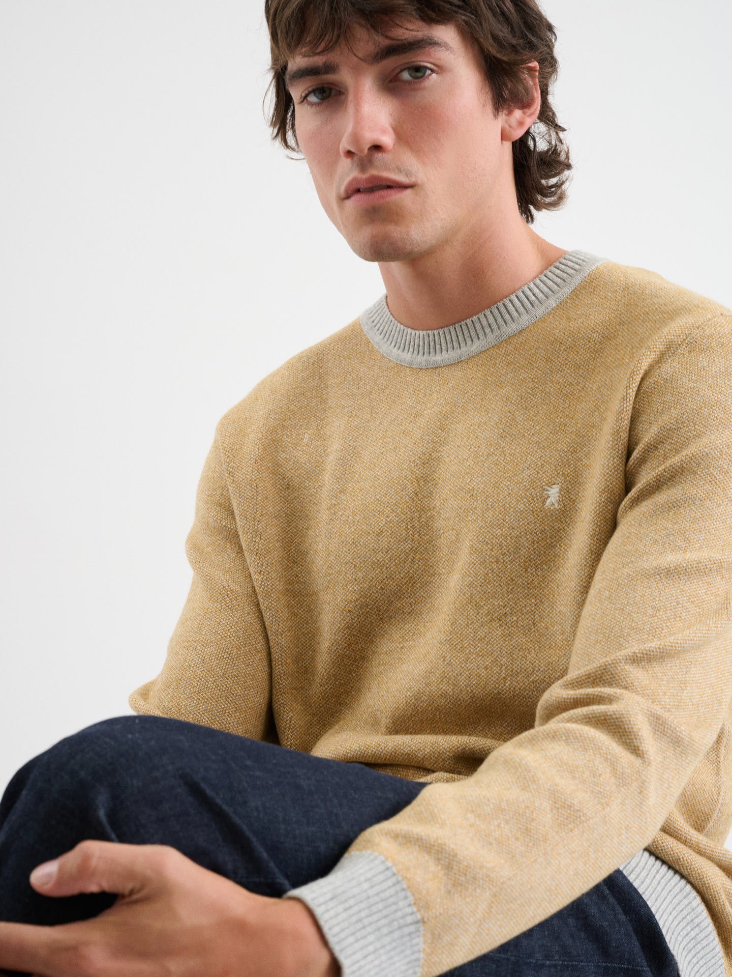 Maglia girocollo jacquard