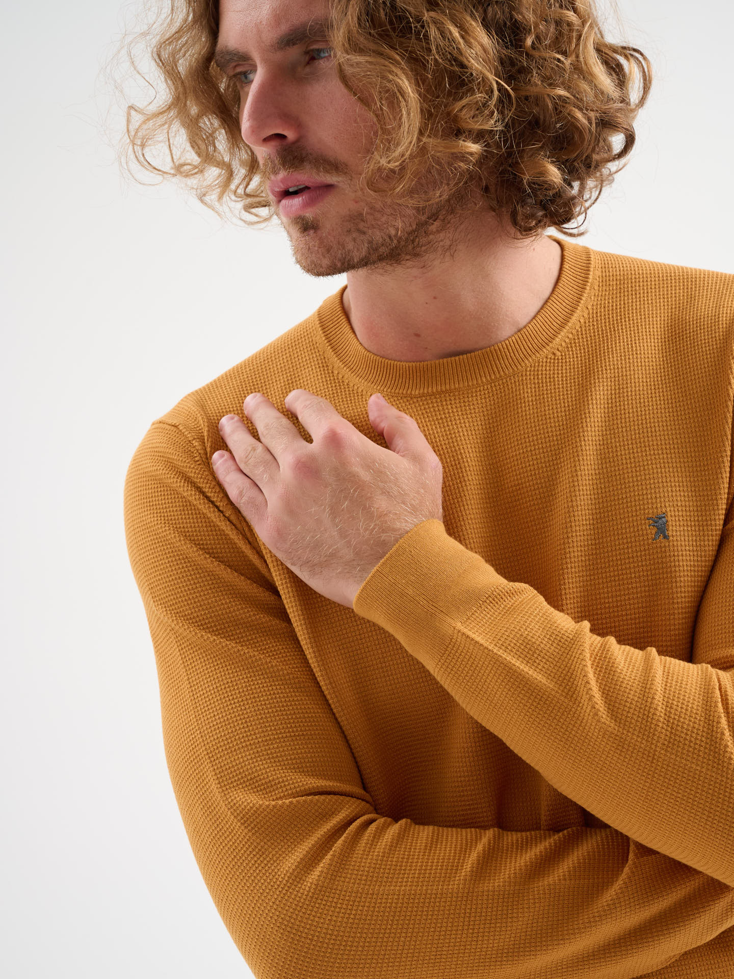 Maglia girocollo waffle