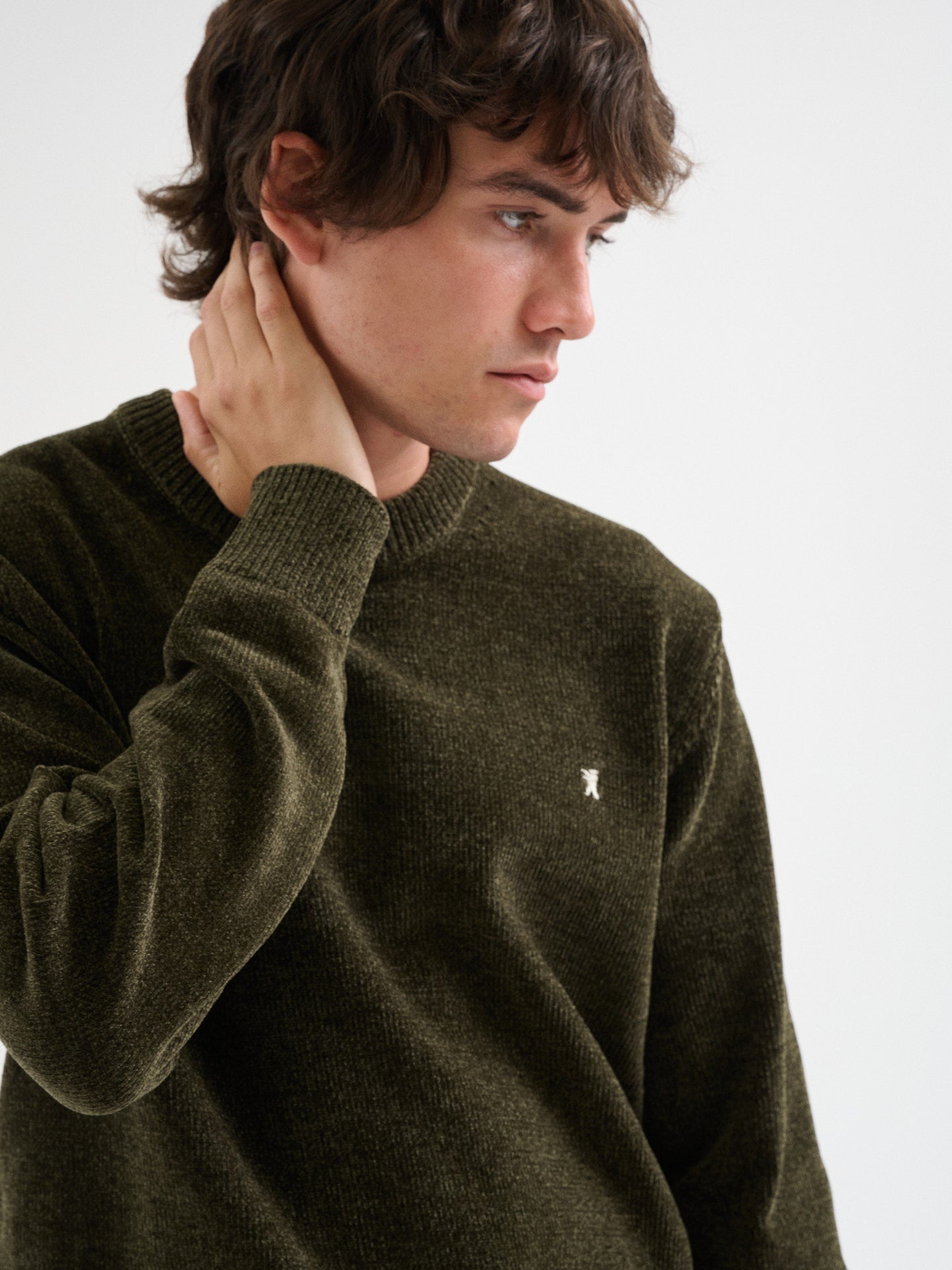 Maglia girocollo in ciniglia
