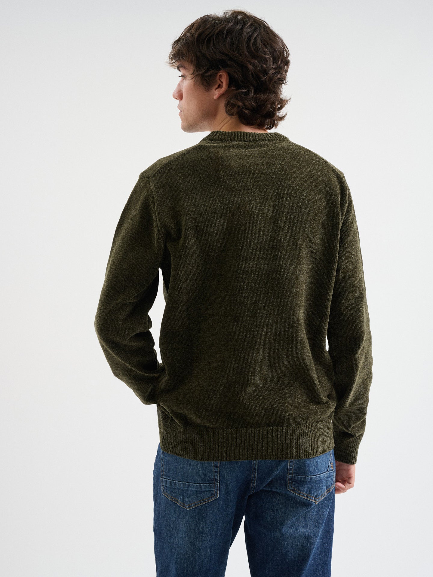 Maglia girocollo in ciniglia
