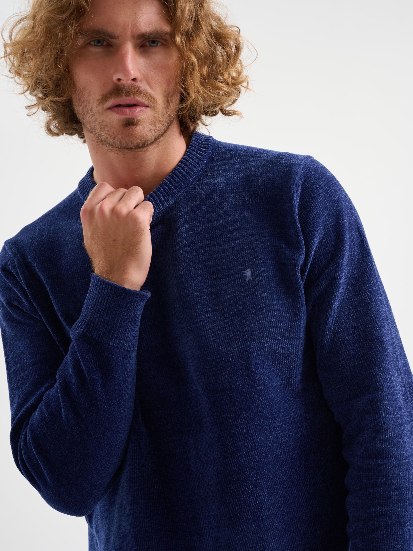 Maglia girocollo in ciniglia