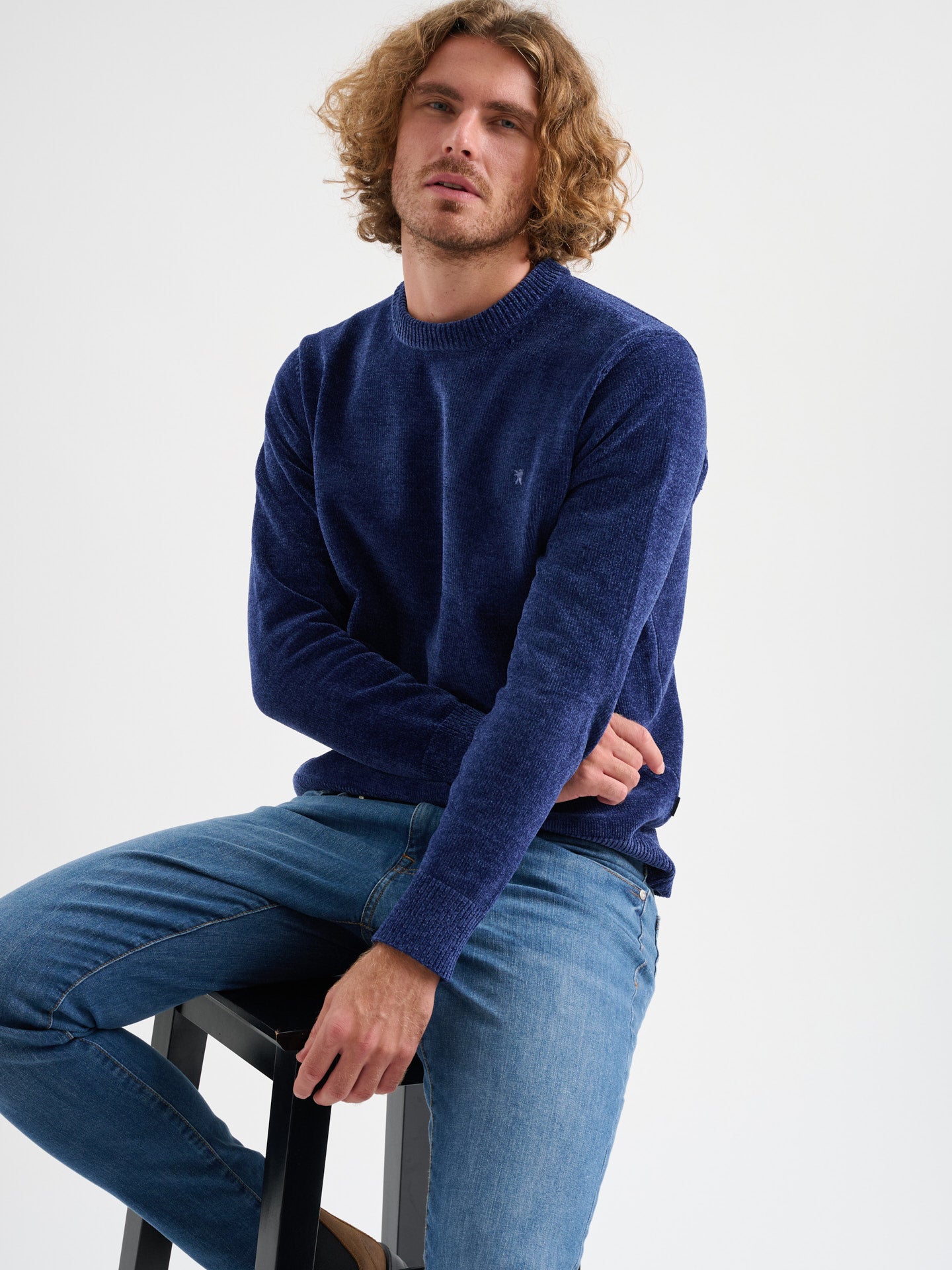 Maglia girocollo in ciniglia