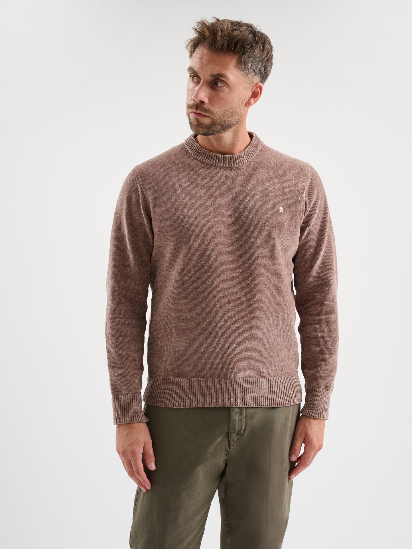 Maglia girocollo in ciniglia
