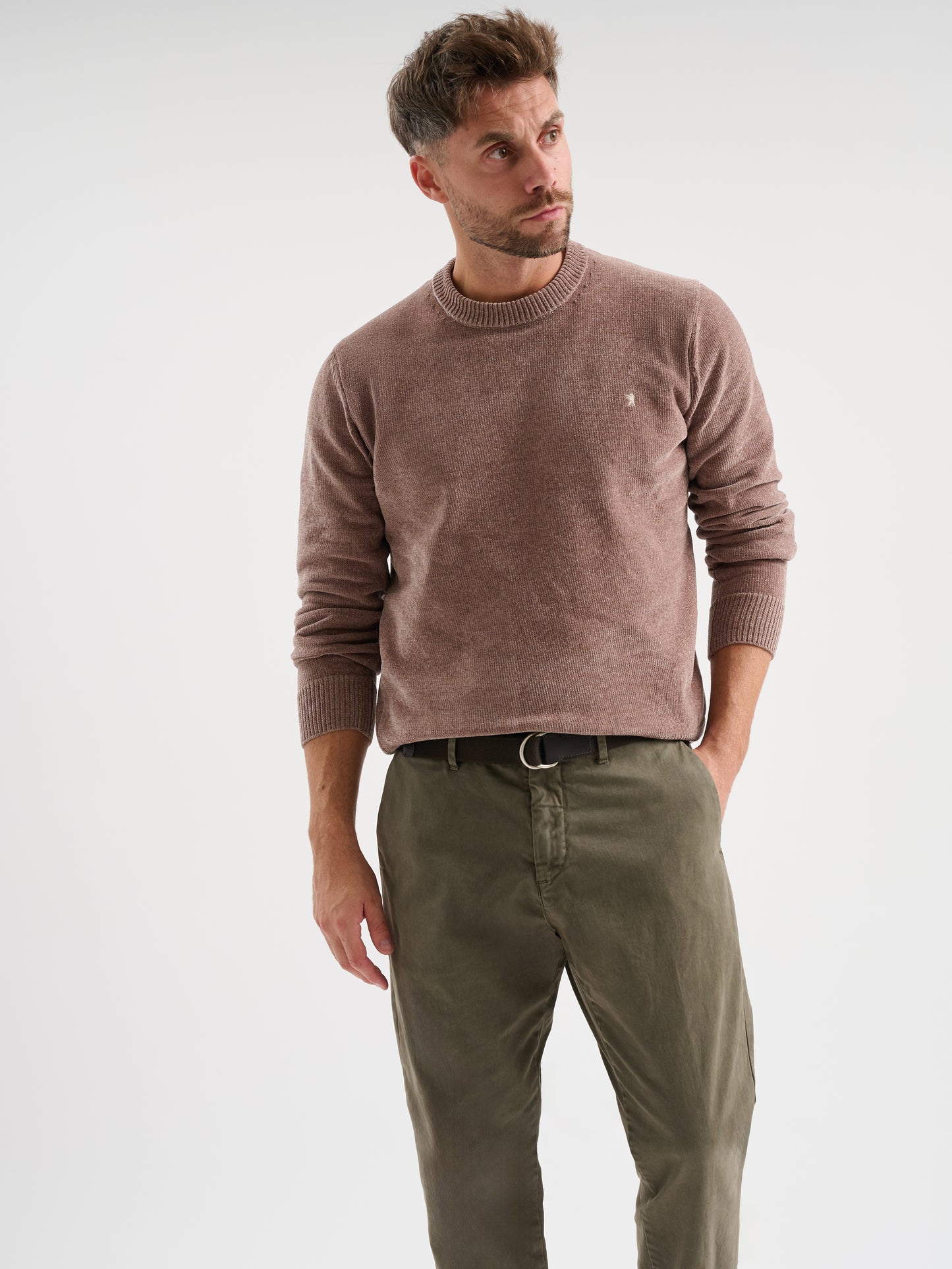 Maglia girocollo in ciniglia
