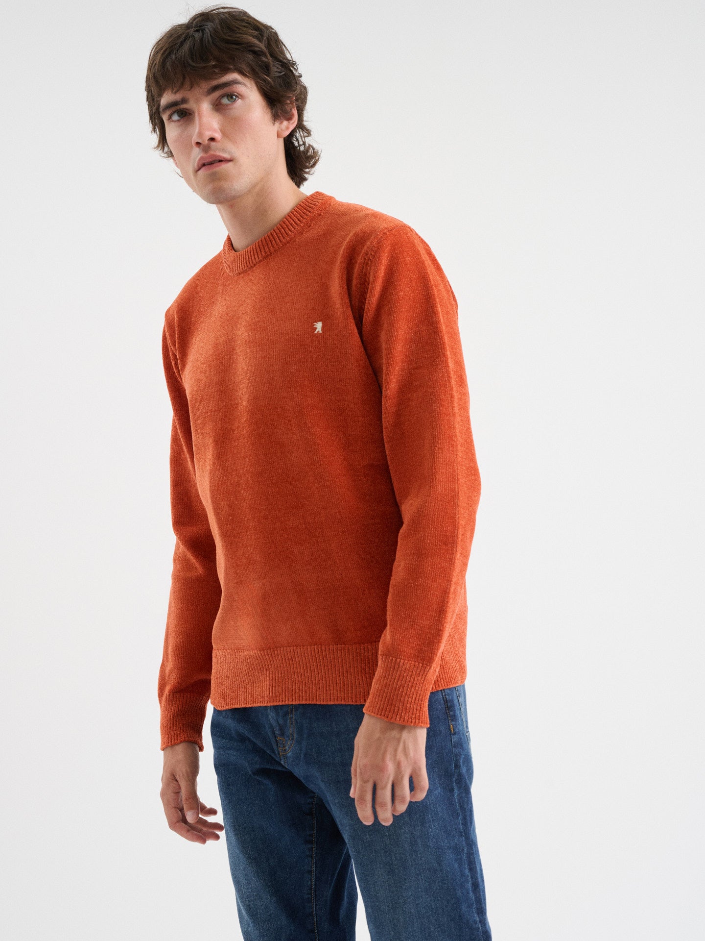 Maglia girocollo in ciniglia