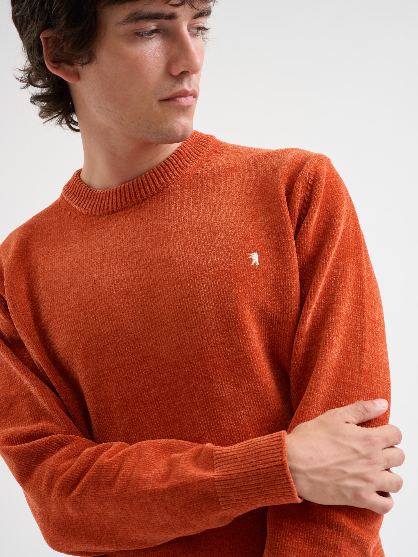Maglia girocollo in ciniglia