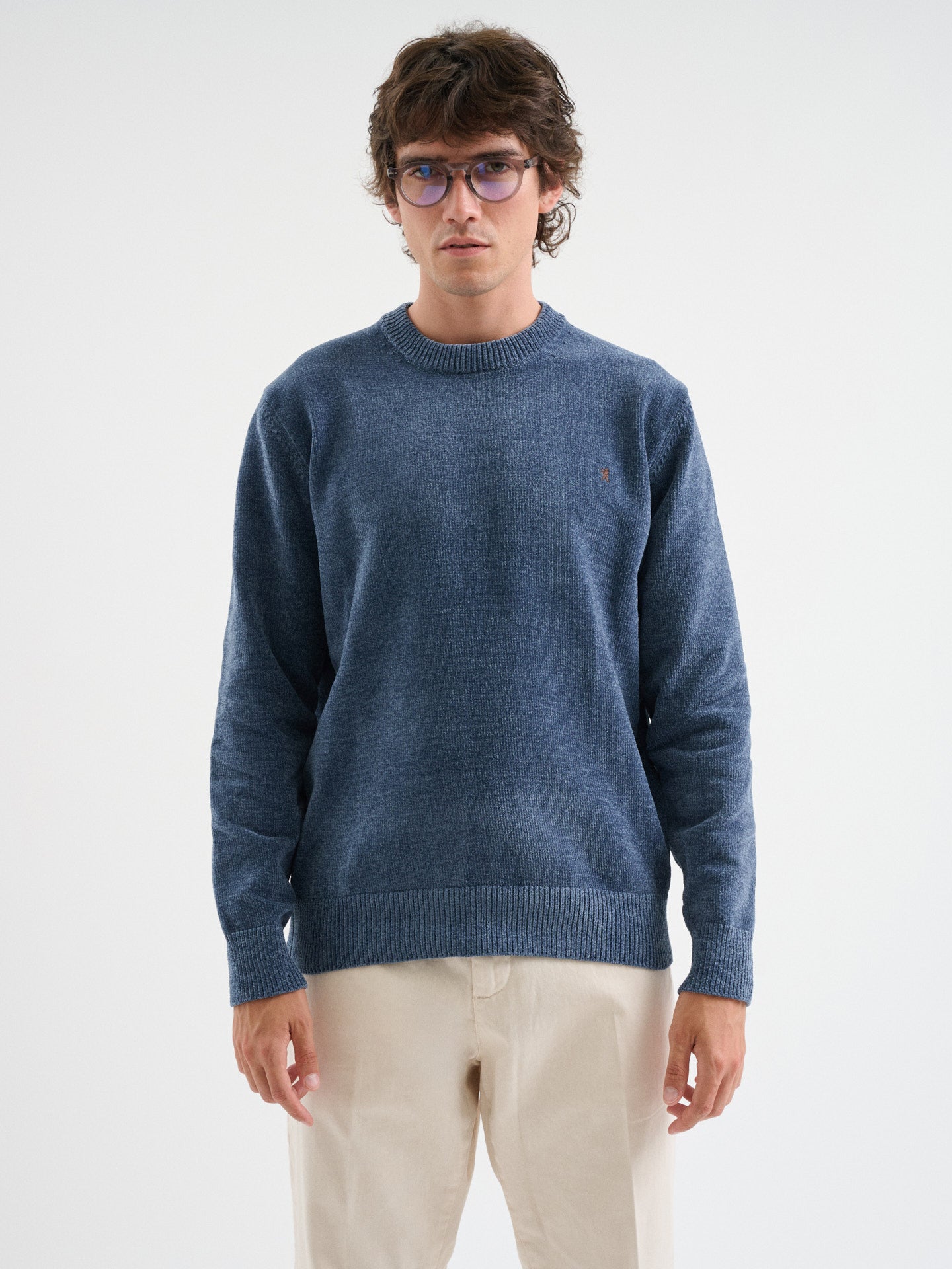 Maglia girocollo in ciniglia