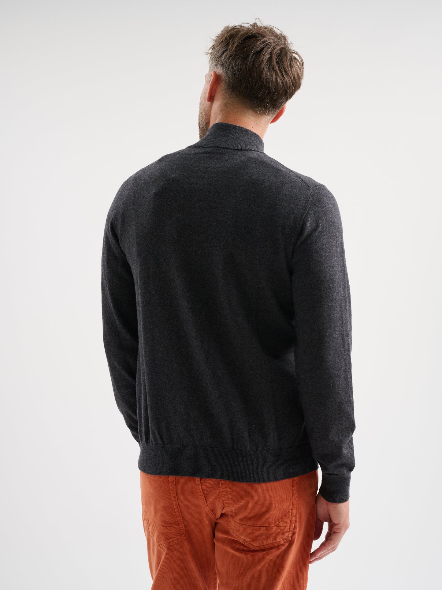 Maglia collo alto half zip