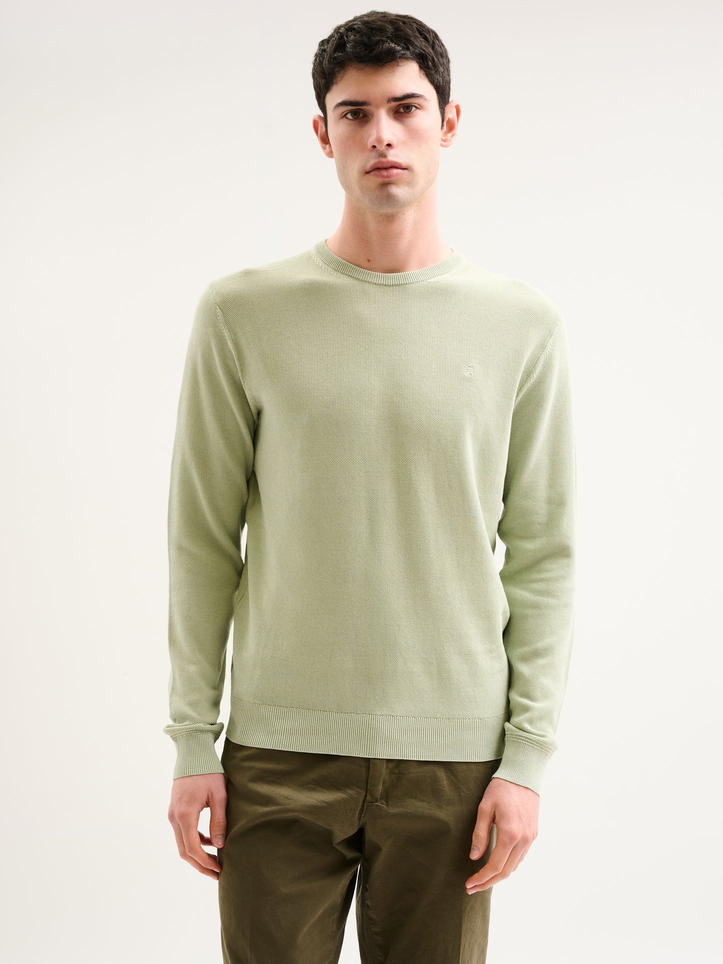 Maglia girocollo piquet