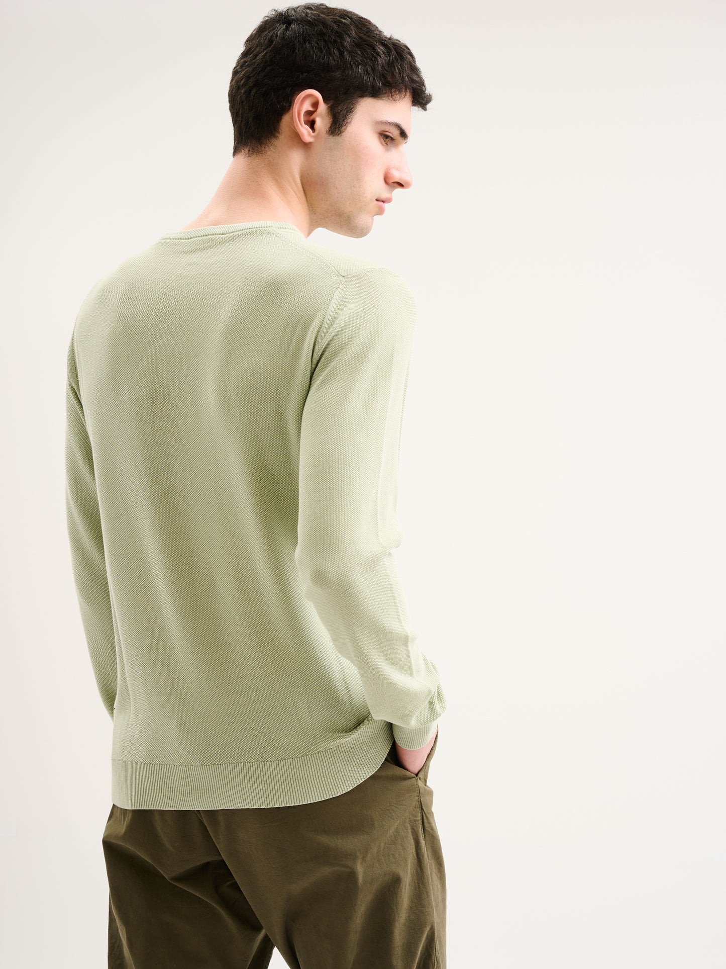Maglia girocollo piquet