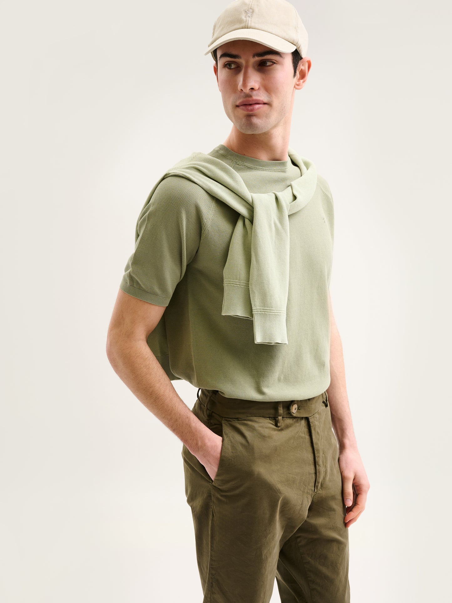 Maglia girocollo piquet