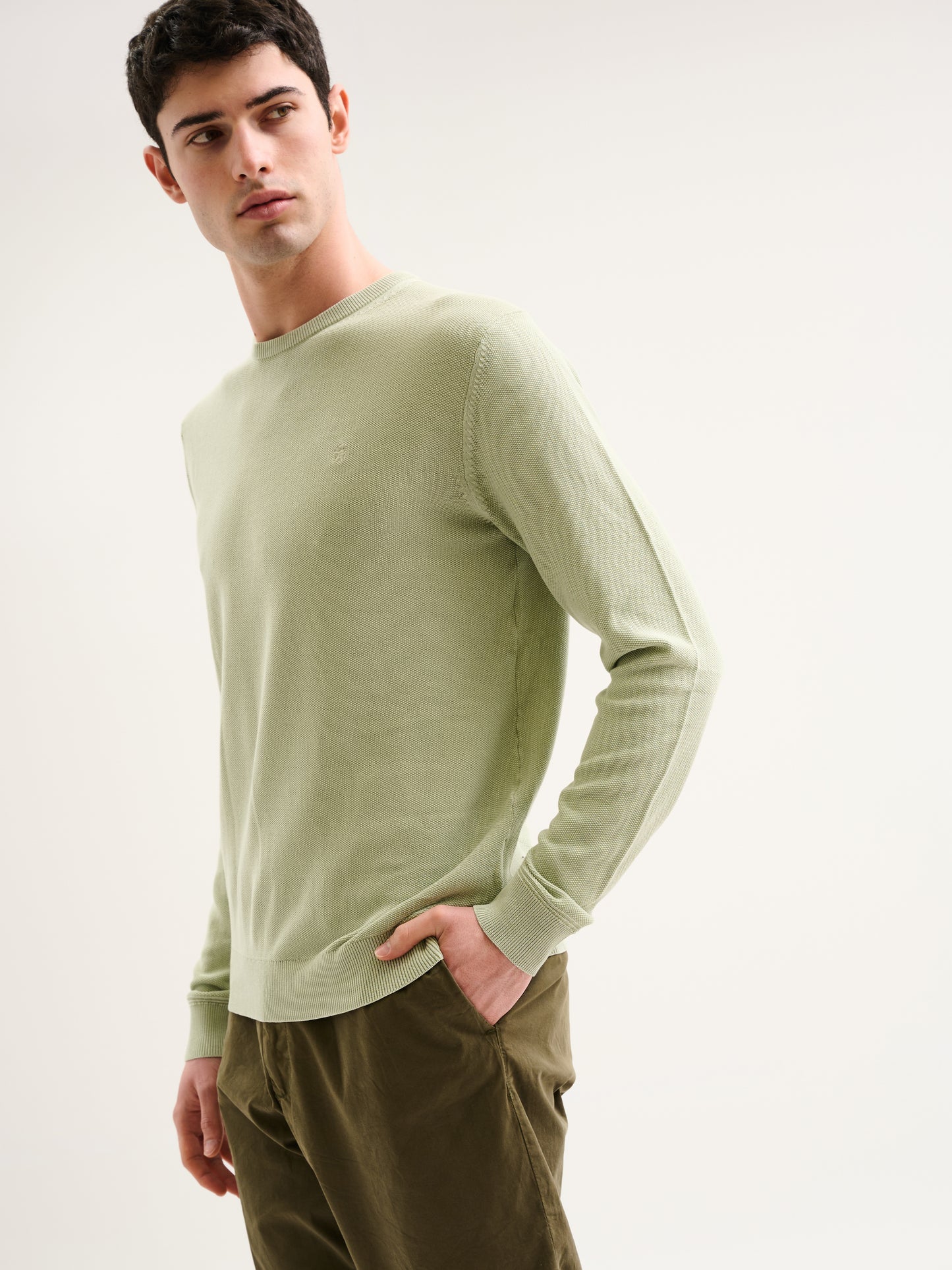 Maglia girocollo piquet