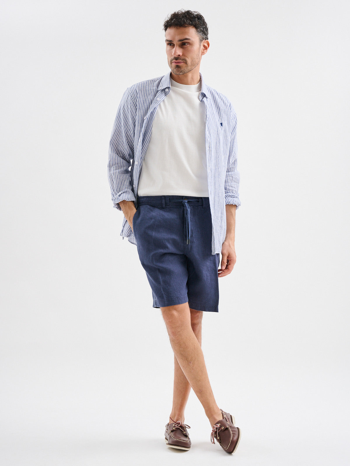 Bermuda Chino in Lino