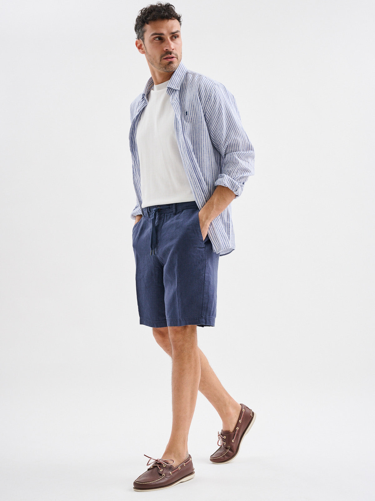 Bermuda Chino in Lino
