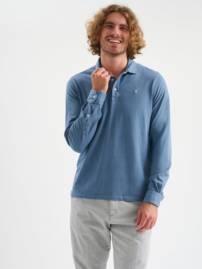 Polo maniche lunghe tre bottoni