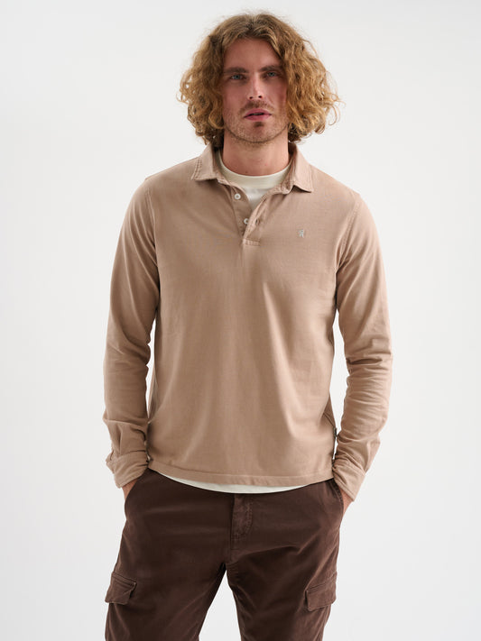 Polo maniche lunghe tre bottoni