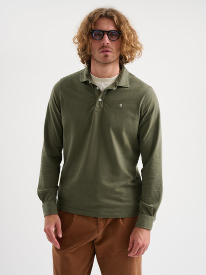 Polo maniche lunghe tre bottoni