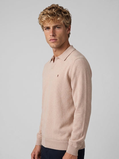Polo a V Maniche Lunghe