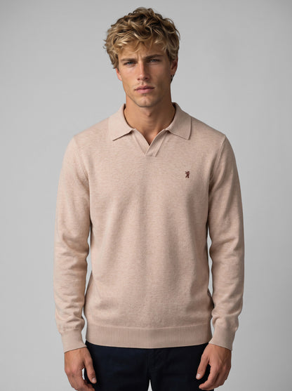 Polo a V Maniche Lunghe