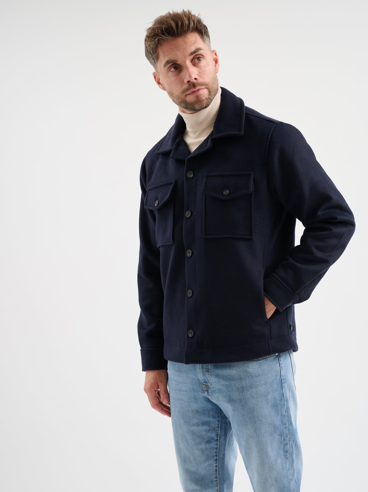 Overshirt misto lana
