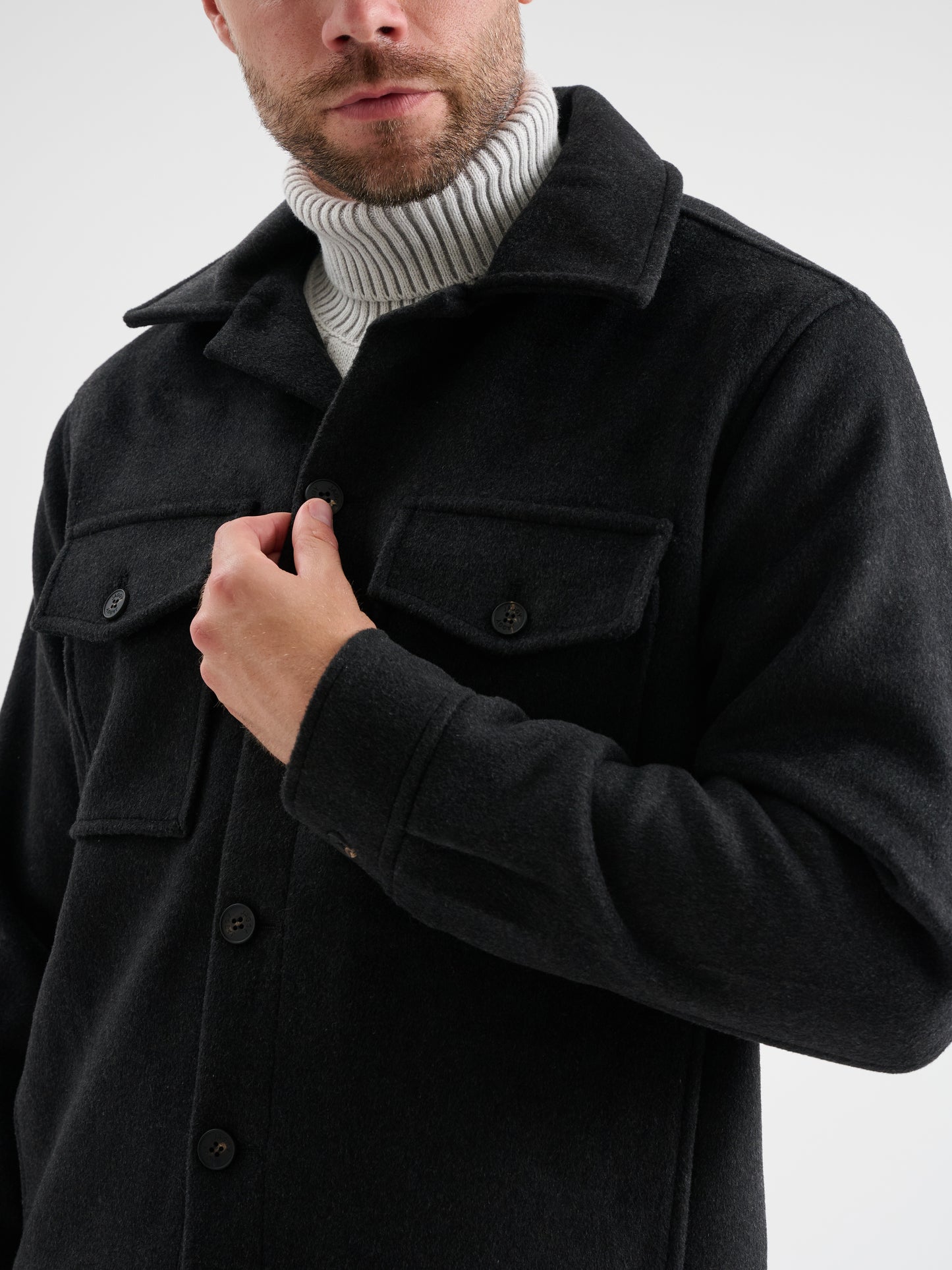 Overshirt misto lana