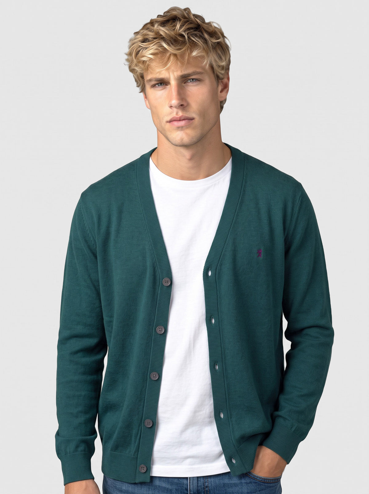 Cardigan maniche lunghe in maglia