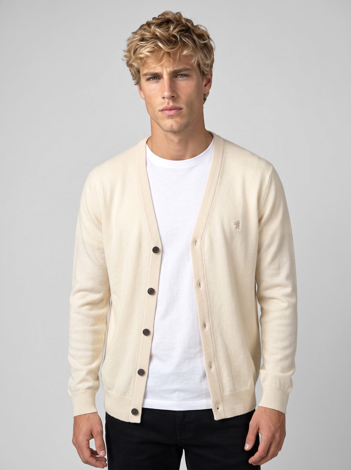 Cardigan maniche lunghe in maglia