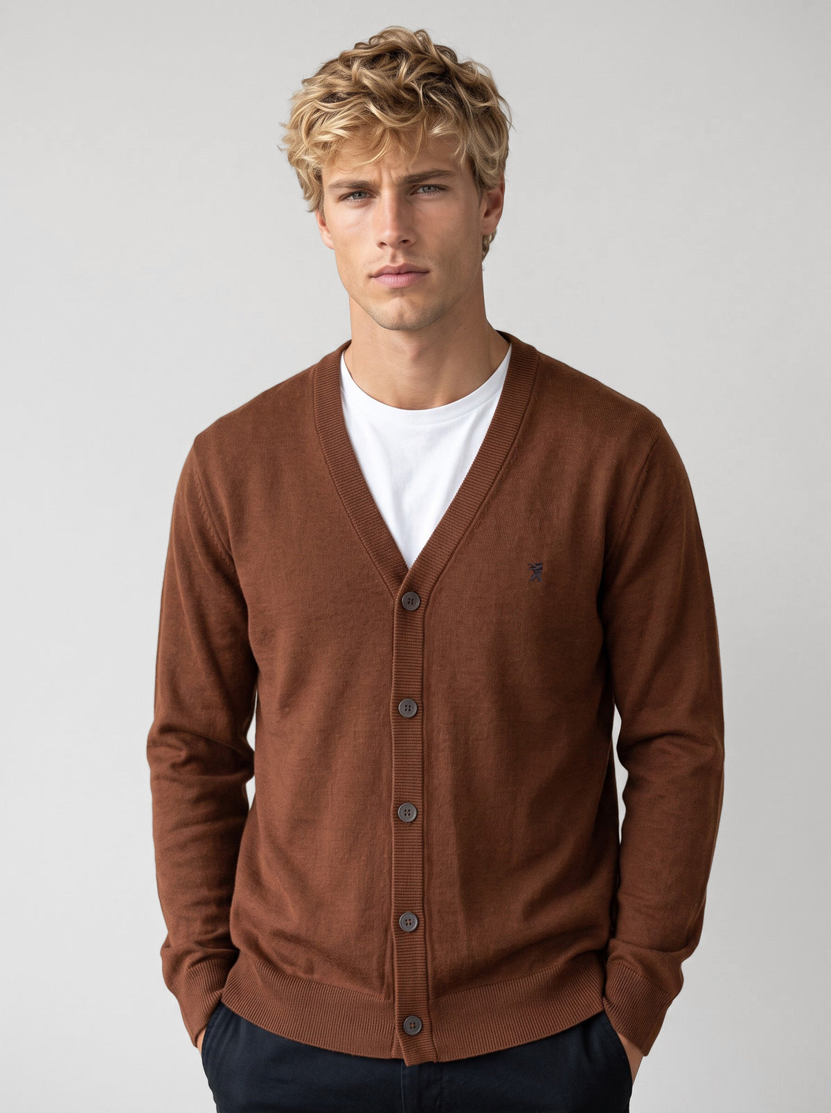 Cardigan maniche lunghe in maglia