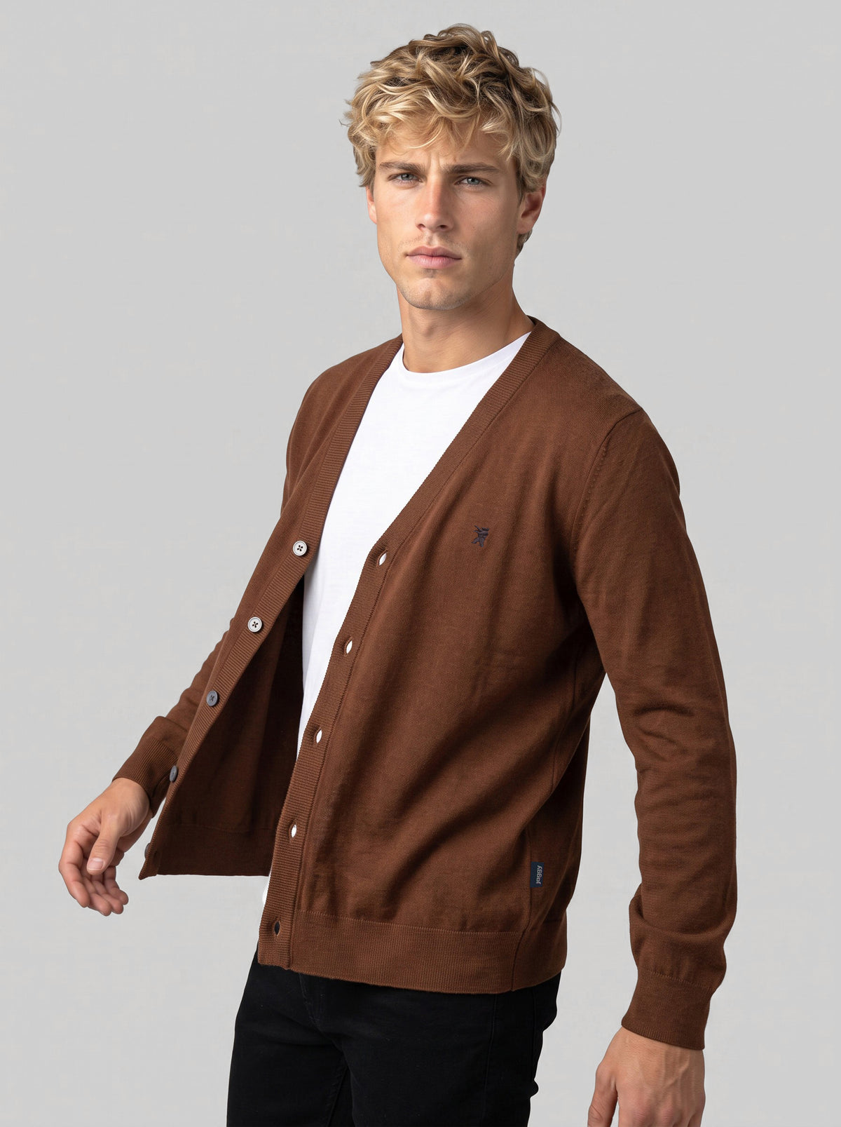 Cardigan maniche lunghe in maglia