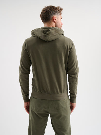 Felpa zip con cappuccio