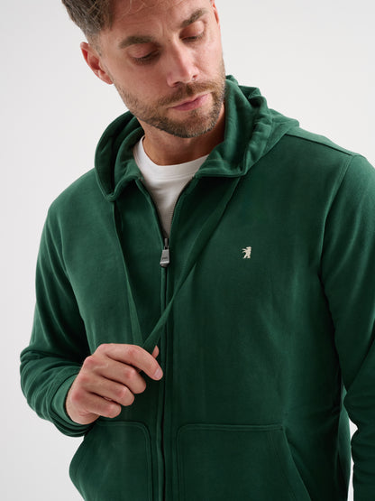 Felpa zip con cappuccio