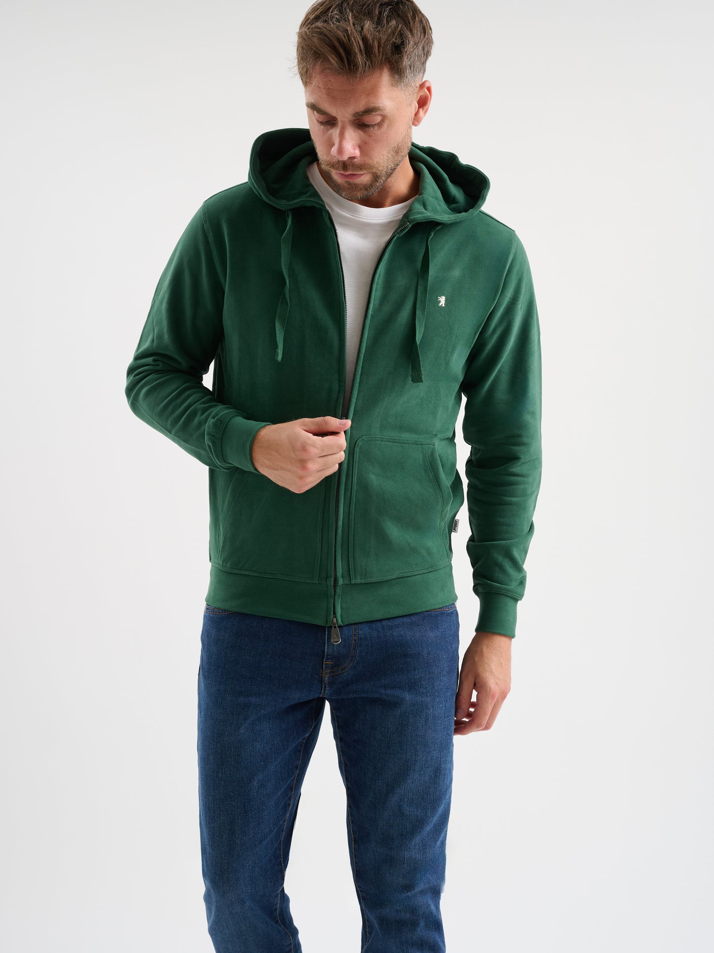 Felpa zip con cappuccio