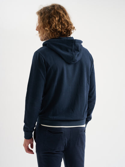 Felpa zip con cappuccio