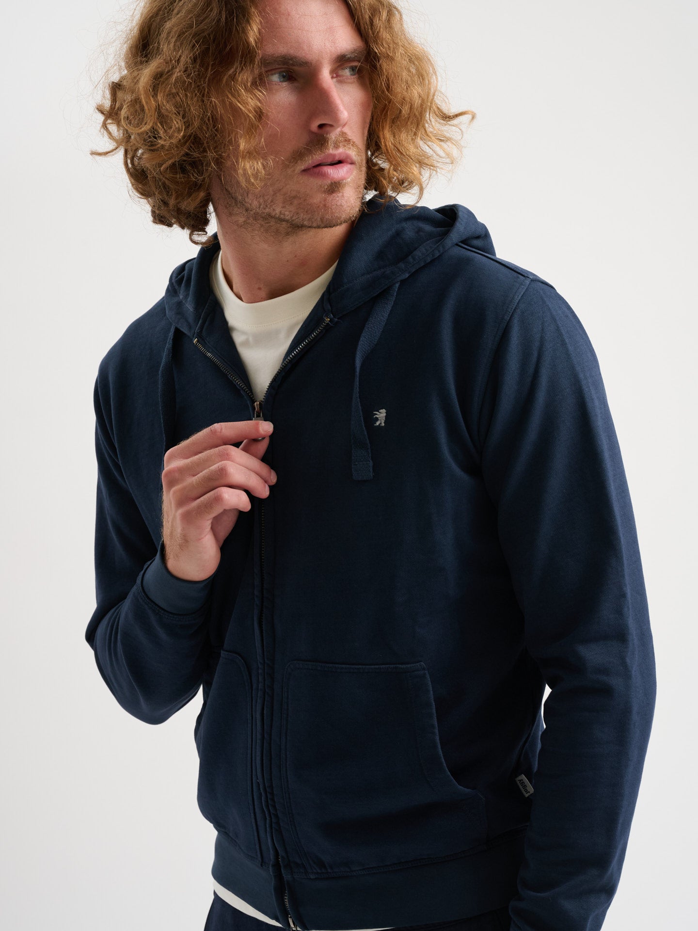 Felpa zip con cappuccio