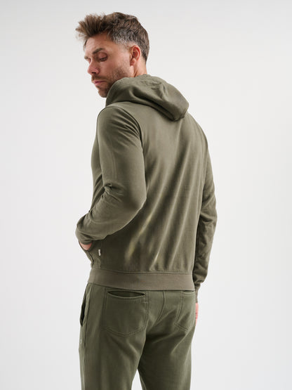 Felpa zip con cappuccio