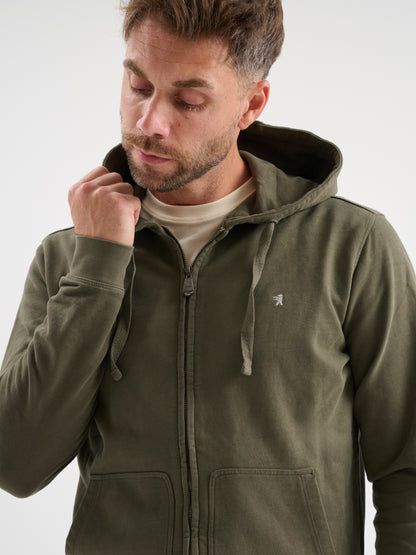 Felpa zip con cappuccio