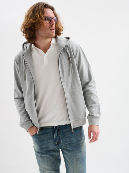 Bomber in Felpa con Cappuccio